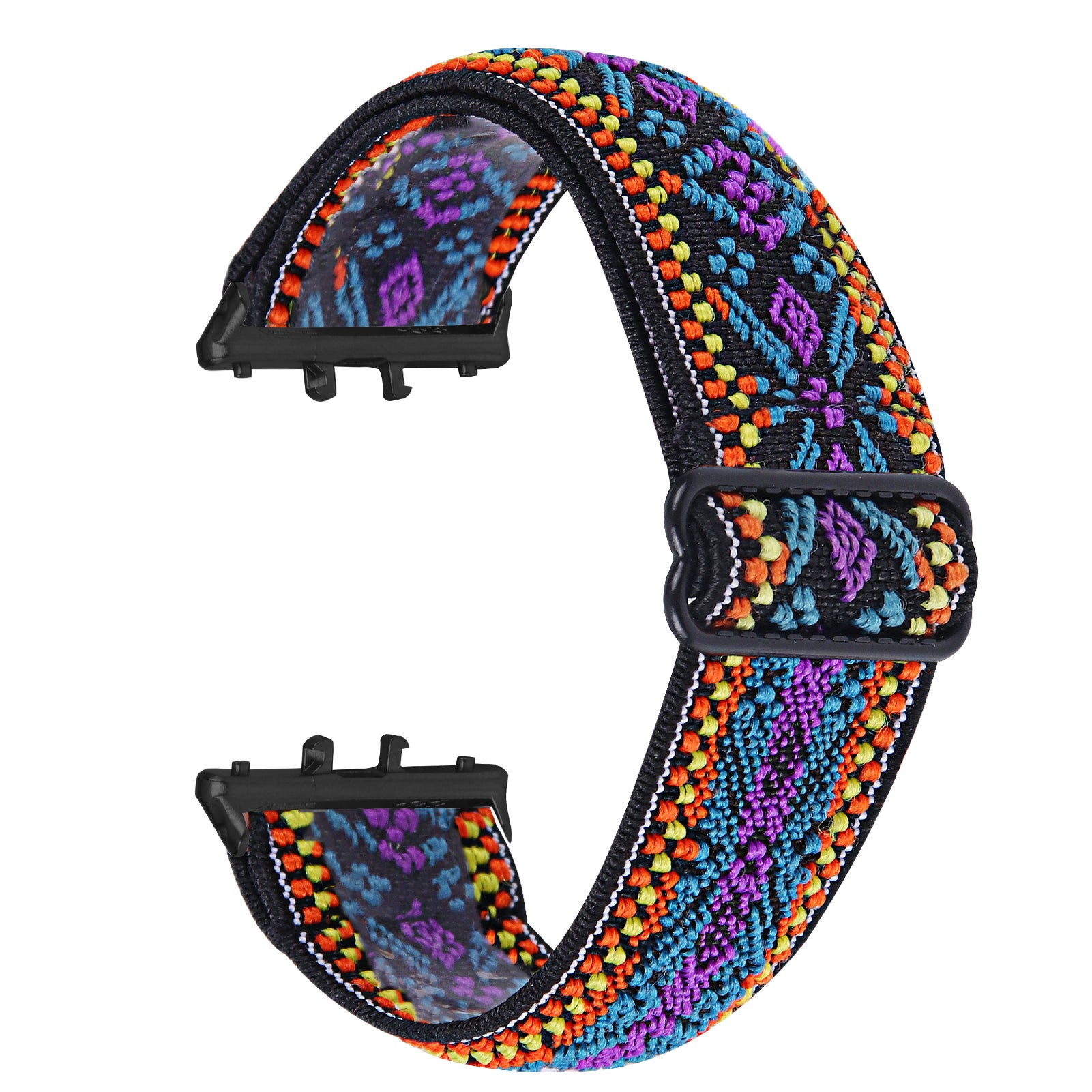 For Samsung Galaxy Fit3 SM-R390 Elastic Wrist Band Pattern Design Watch Strap (Black Buckle) - 1 For Samsung Galaxy Fit3 SM-R390 Elastic Wrist Band Pattern Design Watch Strap (Black Buckle) - 1